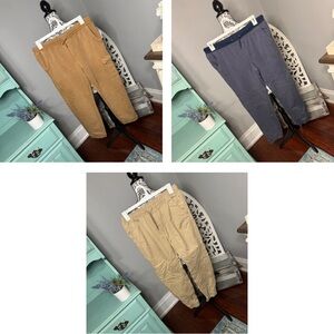 Wonder Nation Drawstring Jogger Bundle XL Husky NWT Camel Navy Khaki